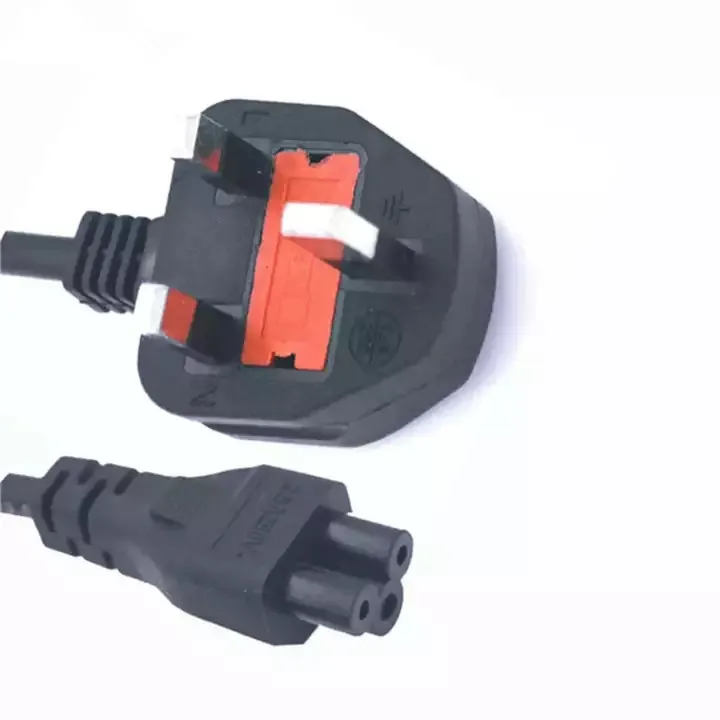 Cavo di alimentazione con spina UK da 10 piedi BS da 1,5 mm2 con fusibile da 13 A per cavo di alimentazione per laptop IEC C13